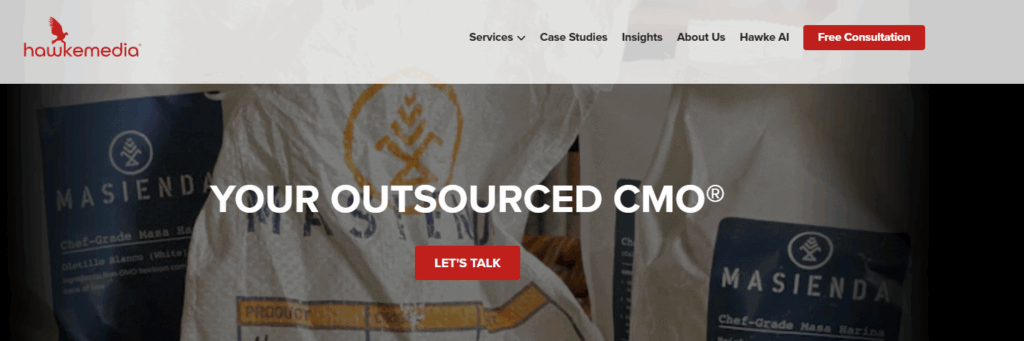 Hawke Media - full-service agency with specialized fractional CMO services for e-commerce.
