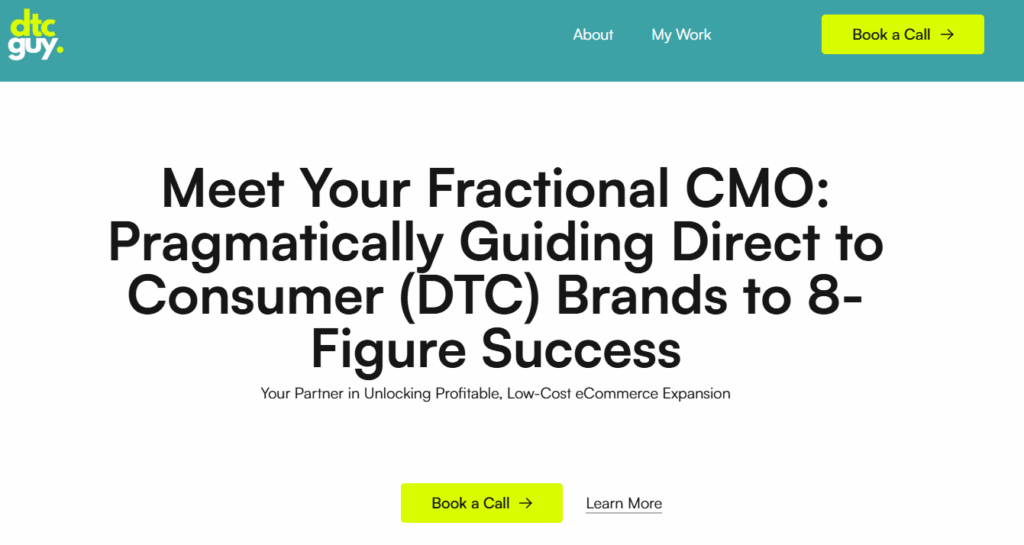 CMOGuy - independent fractional CMO focusing on e-commerce. 